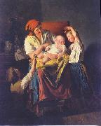 Ferdinand Georg Waldmuller Mothers joy oil painting